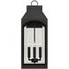 Burton 4 Light 26 inch Black Outdoor Wall Lantern