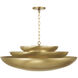 Gia 4 Light 29.5 inch Aged Brass Pendant Ceiling Light