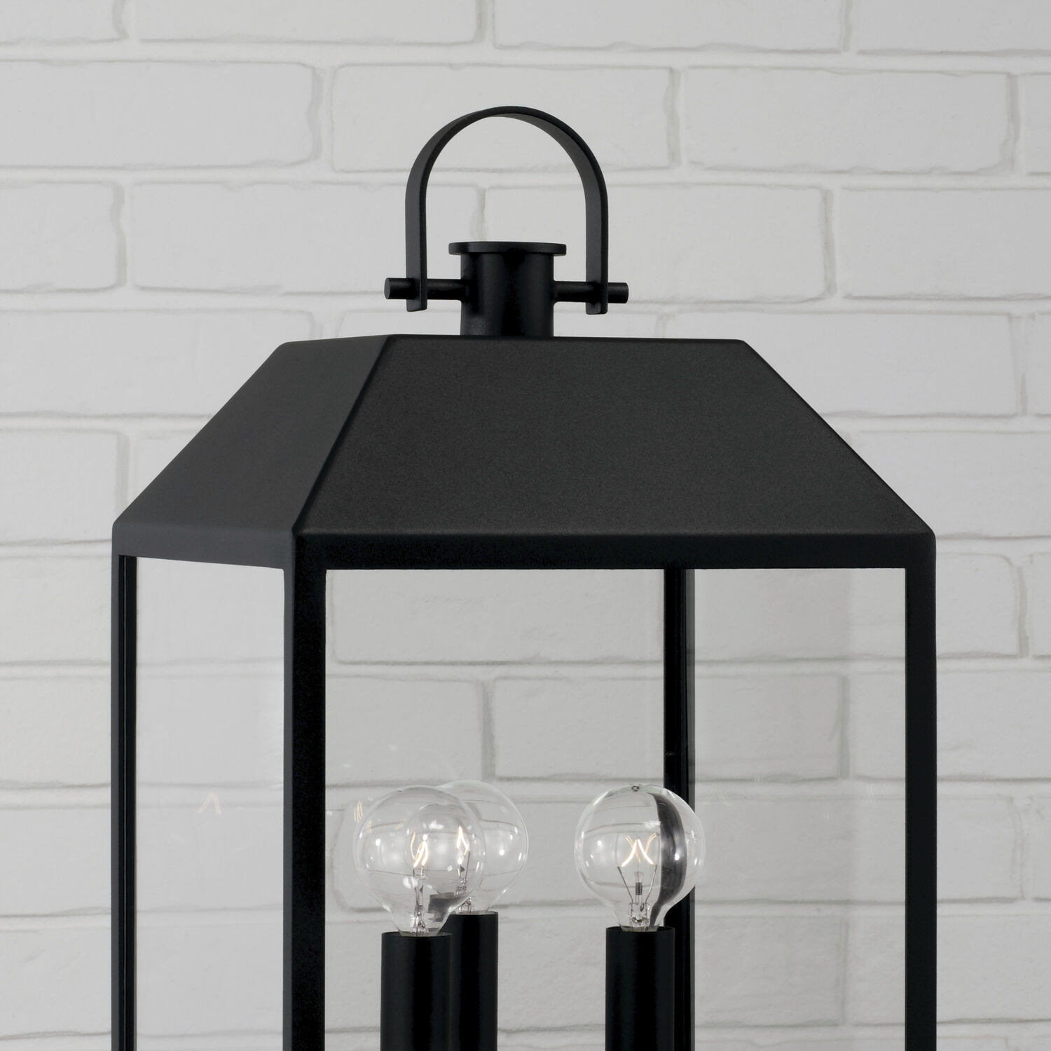 Nelson 3 Light 21.5 inch Black Outdoor Post Lantern