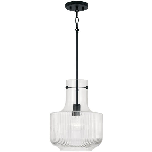 Nyla 1 Light 11 inch Matte Black Pendant Ceiling Light