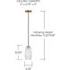 Casper 1 Light 5.25 inch Aged Brass Pendant Ceiling Light