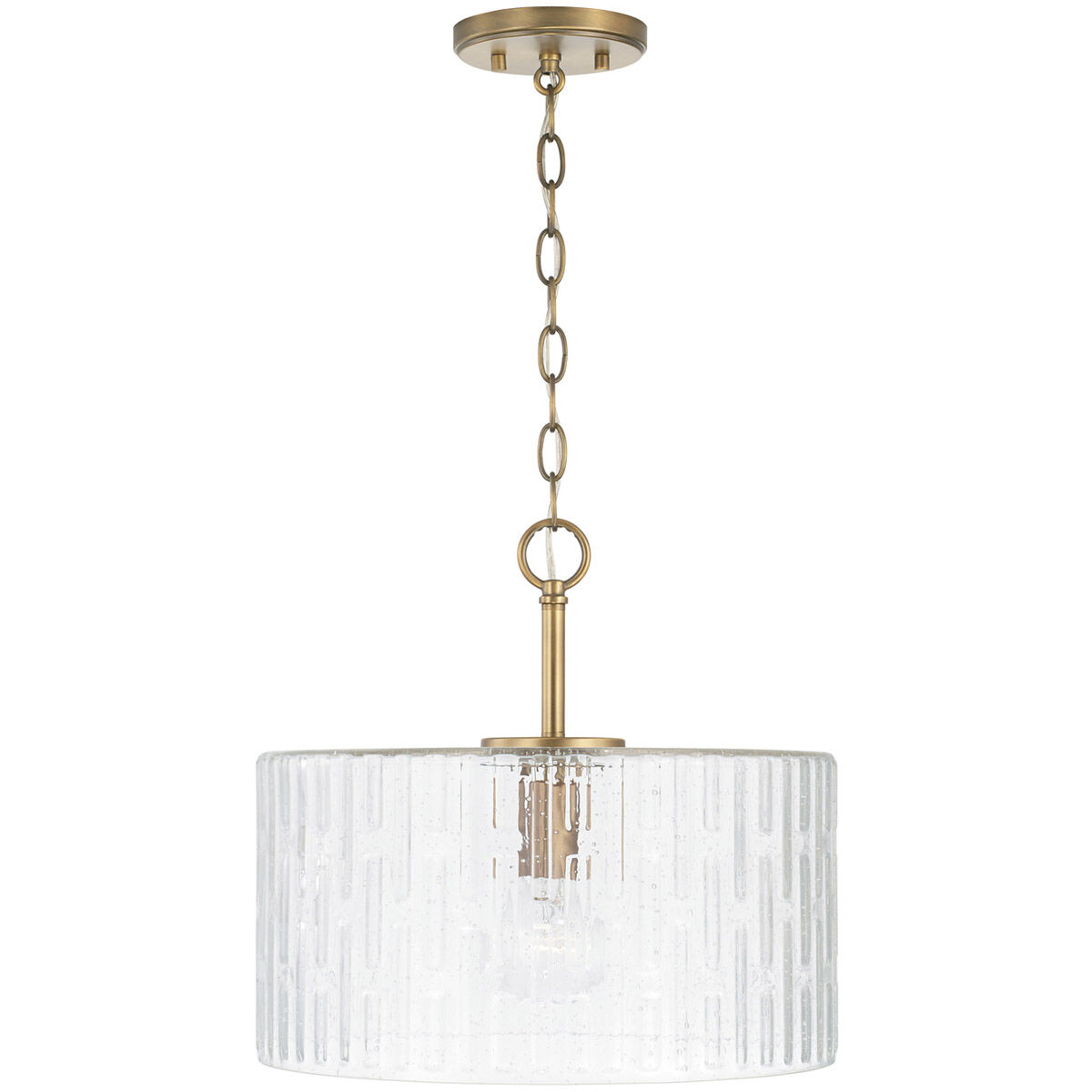 Emerson 1 Light 15 inch Aged Brass Semi-Flush Mount Ceiling Light, Convertible Dual Mount