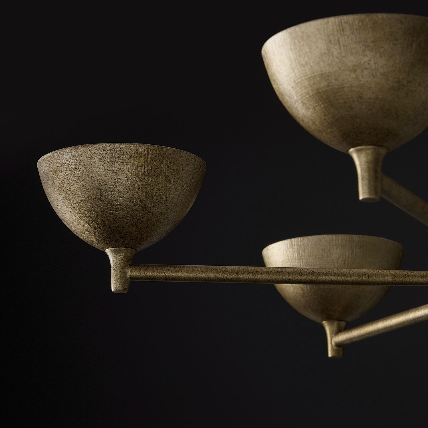 Francesca LED 34 inch Feathered Gold Chandelier Ceiling Light