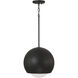 Dolby 1 Light 12.5 inch Black Iron Pendant Ceiling Light