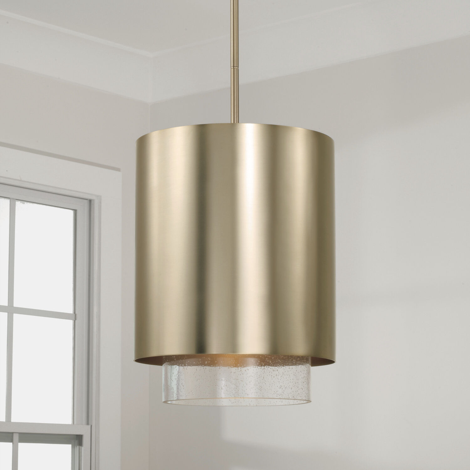Weller 1 Light 11.5 inch Matte Brass Pendant Ceiling Light