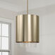 Weller 1 Light 11.5 inch Matte Brass Pendant Ceiling Light