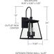 Belmore 4 Light 24 inch Black Outdoor Wall Lantern