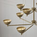 Francesca LED 43 inch Feathered Gold Chandelier Ceiling Light