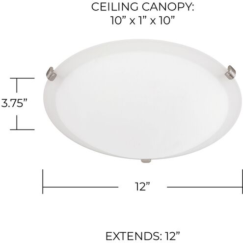 Alan 2 Light 12 inch Multiple Finishes Flush Mount Ceiling Light in Soft White