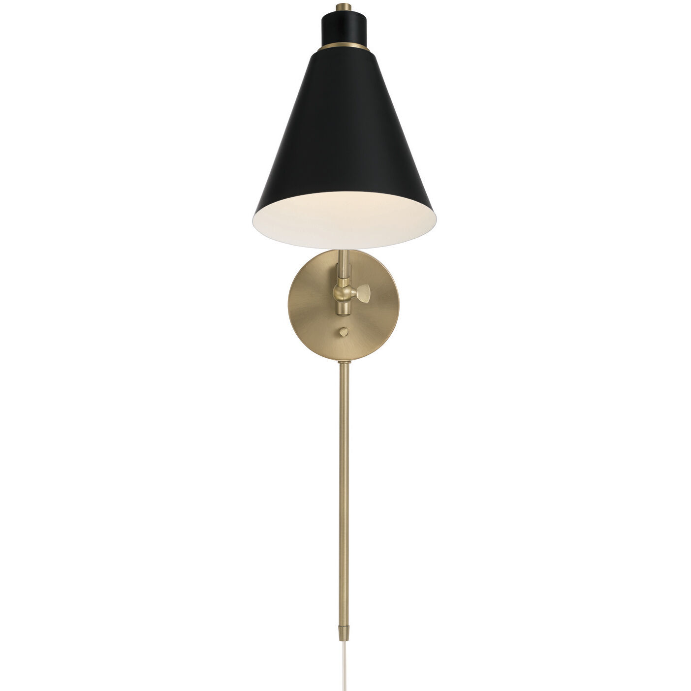 Bradley 1 Light 7 inch Aged Brass and Black Sconce Wall Light