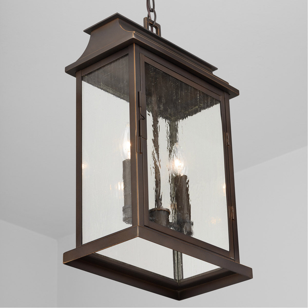 Bolton 2 Light 12 inch Oiled Bronze Outdoor Hanging Lantern