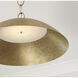 Francesca LED 24 inch Feathered Gold Pendant Ceiling Light