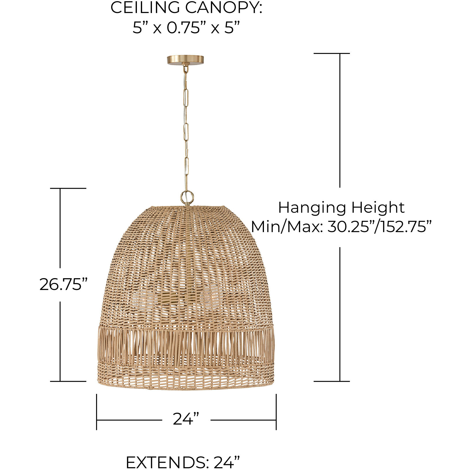 Naomi 3 Light 24 inch Matte Brass Pendant Ceiling Light