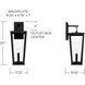 Elliott 1 Light 20 inch Black Outdoor Wall Lantern