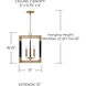 Bleeker 4 Light 13 inch Aged Brass and Black Foyer Ceiling Light