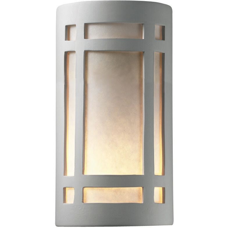 Ambiance LED 8 inch White Crackle Wall Sconce Wall Light in 1000 Lm LED, Large