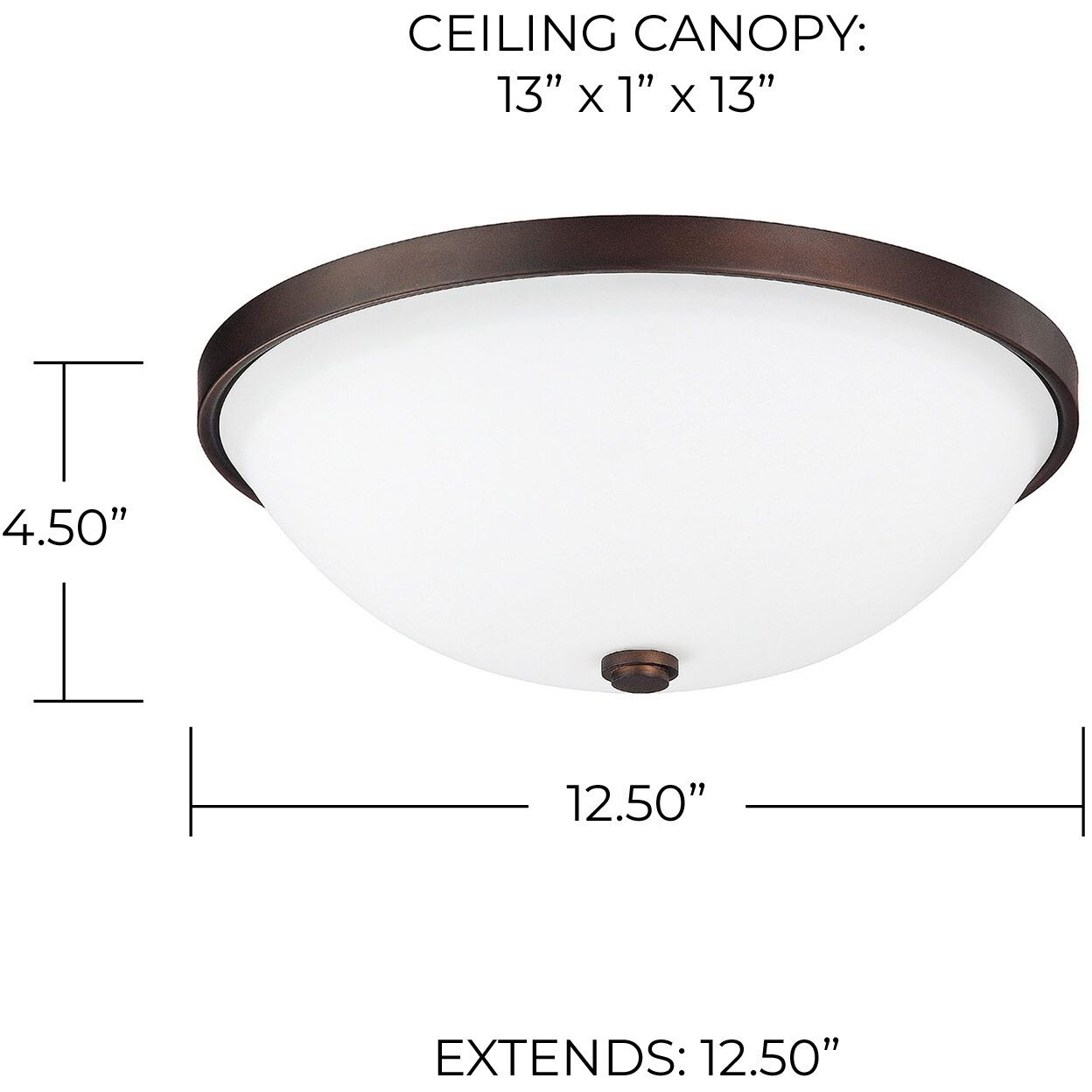 Perkins 2 Light 12.5 inch Burnished Bronze Flush Mount Ceiling Light
