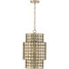 Eliana 1 Light 13 inch Champagne Brass Pendant Ceiling Light