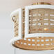 Lola 4 Light 16 inch Flat White and Matte Brass Semi-Flush Mount Ceiling Light, Convertible Dual Mount