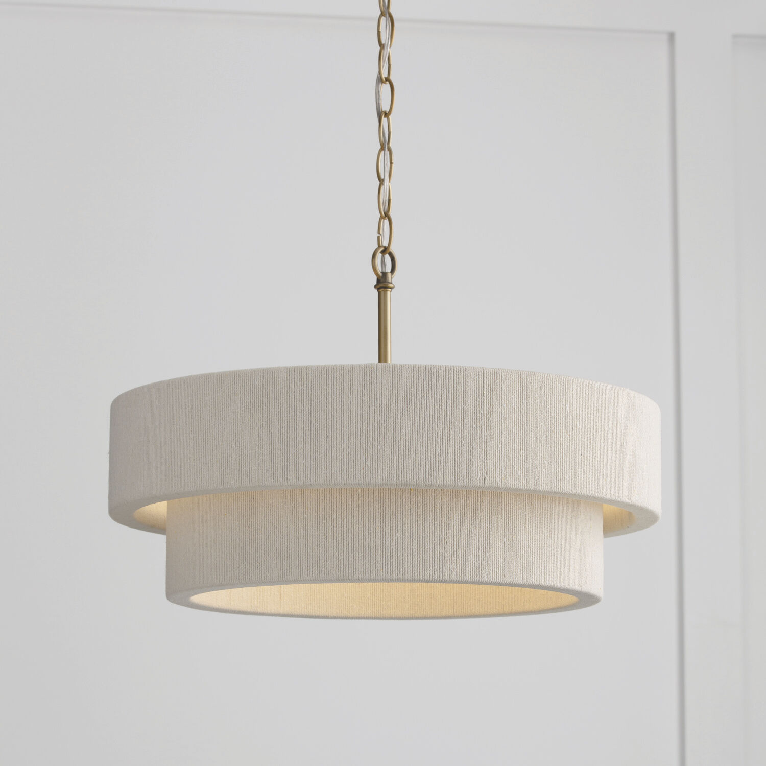 Delaney 4 Light 20 inch Matte Brass Pendant Ceiling Light, Convertible Dual Mount
