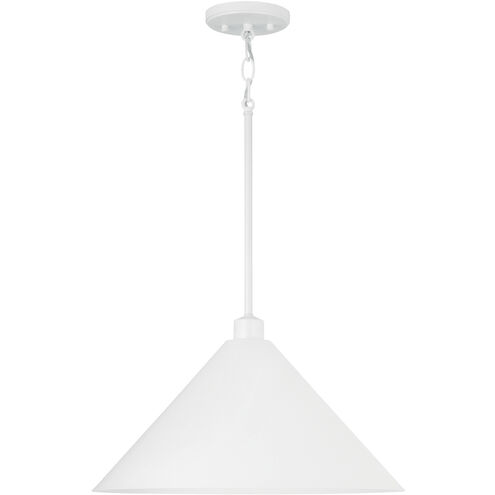 Alden 1 Light 18 inch Matte White Pendant Ceiling Light