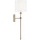 Claire 2 Light 11.25 inch Brushed Champagne Sconce Wall Light