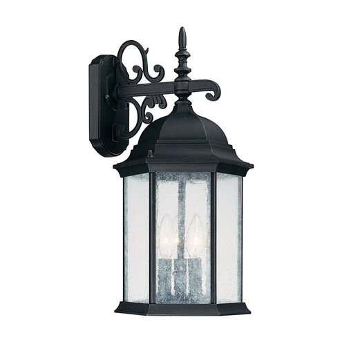 Main Street 3 Light 19 inch Black Outdoor Wall Lantern