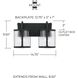 Brennen 2 Light 15 inch Black Iron Vanity Light Wall Light