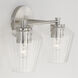 Beau 2 Light 15 inch Brushed Nickel Vanity Light Wall Light