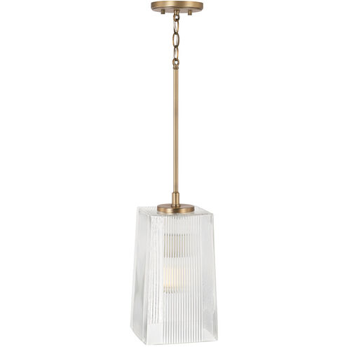 Lexi 1 Light 7 inch Aged Brass Pendant Ceiling Light