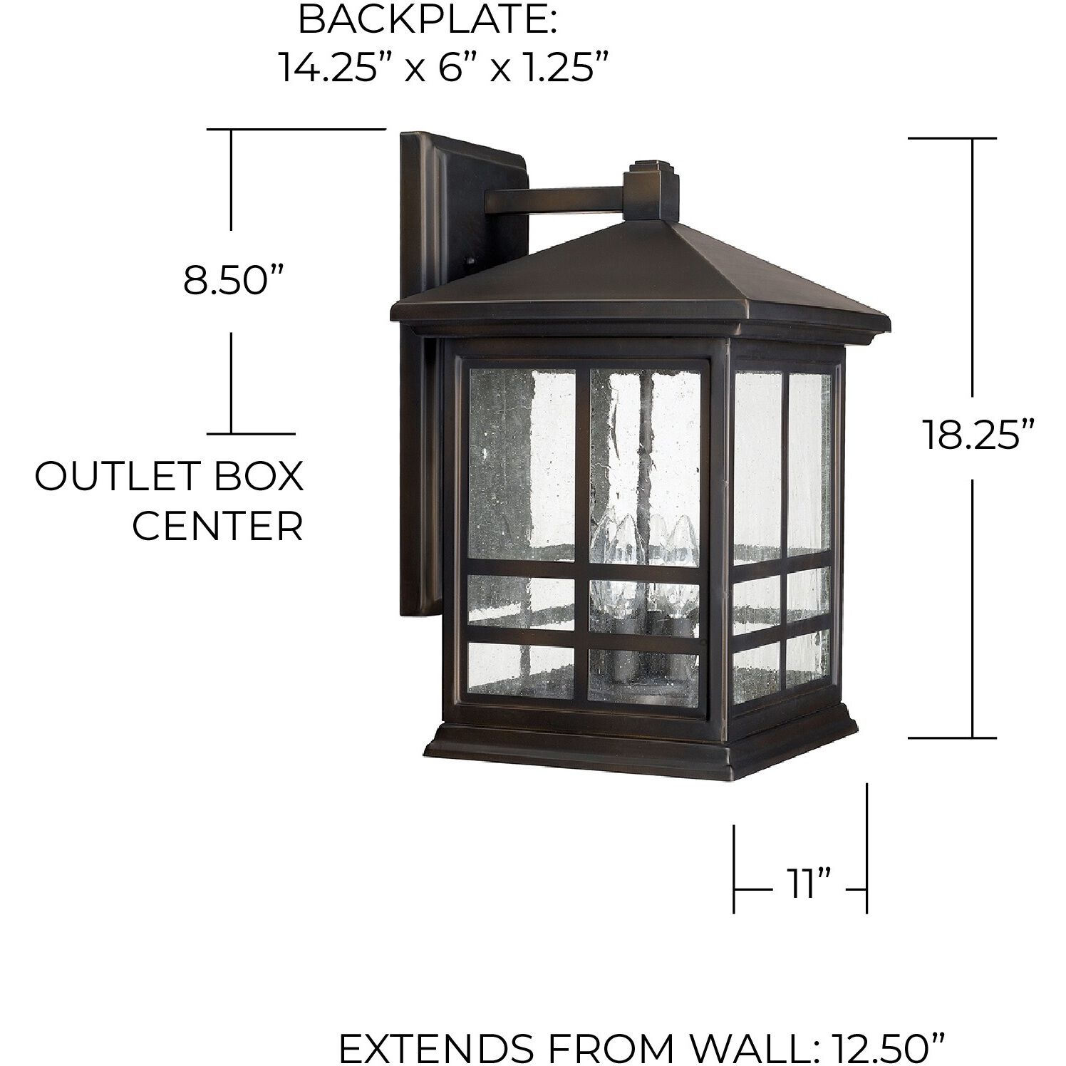 Preston 4 Light 18 inch Old Bronze Outdoor Wall Lantern
