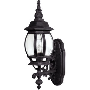 French Country 1 Light 19 inch Black Outdoor Wall Lantern