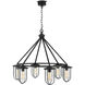 Corbin 6 Light 32 inch Black Outdoor Chandelier
