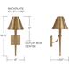 Holden 1 Light 8 inch Aged Brass Sconce Wall Light