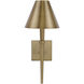 Holden 1 Light 8 inch Aged Brass Sconce Wall Light