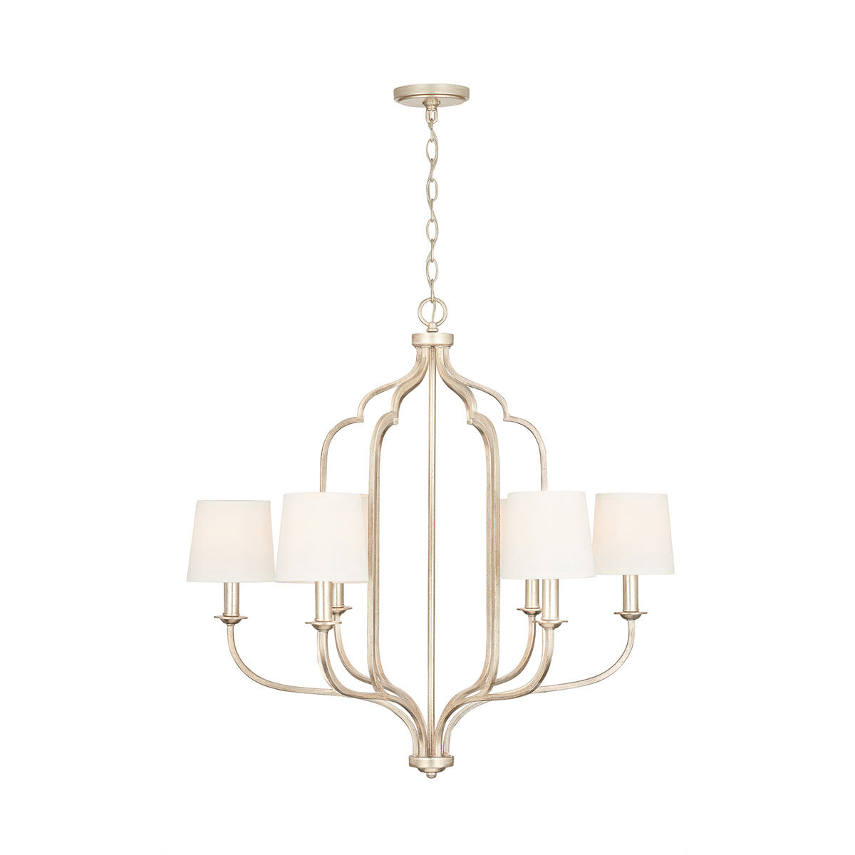 Ophelia 6 Light 31 inch Winter Gold Chandelier Ceiling Light