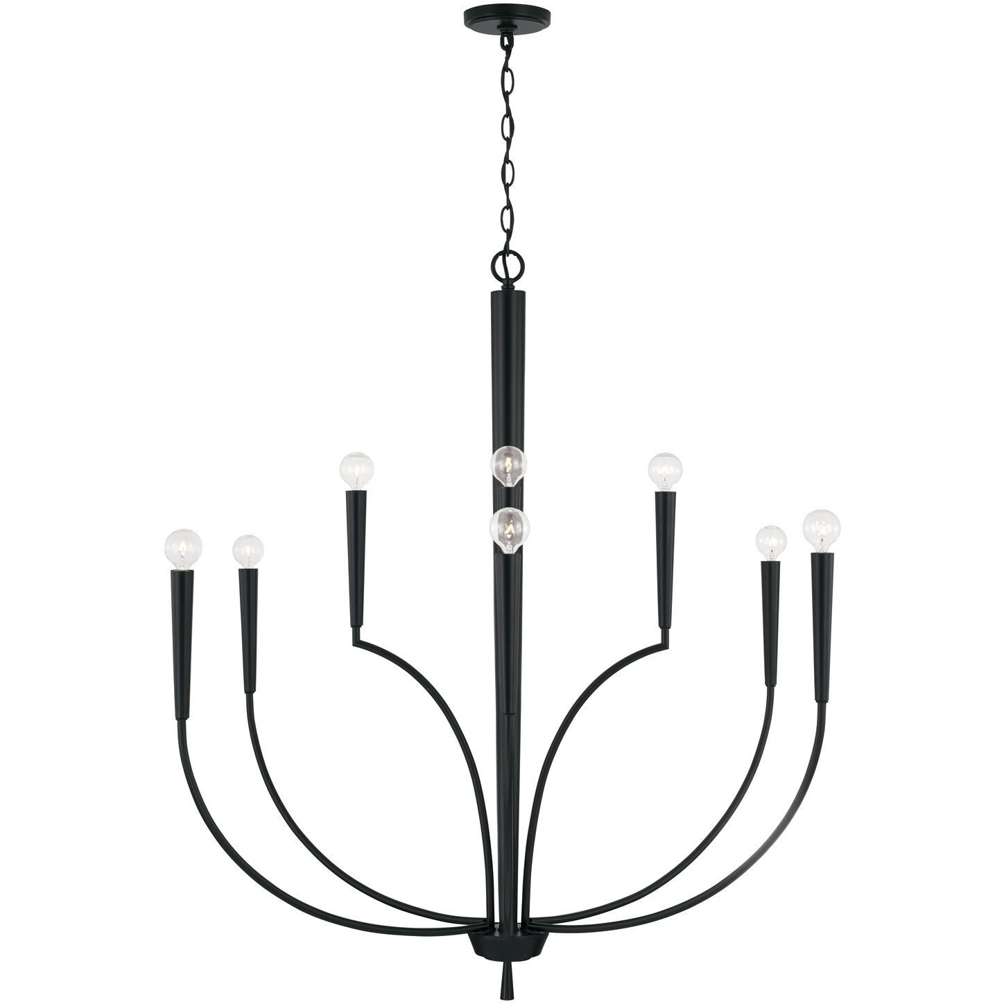 Holden 10 Light 40 inch Matte Black Chandelier Ceiling Light