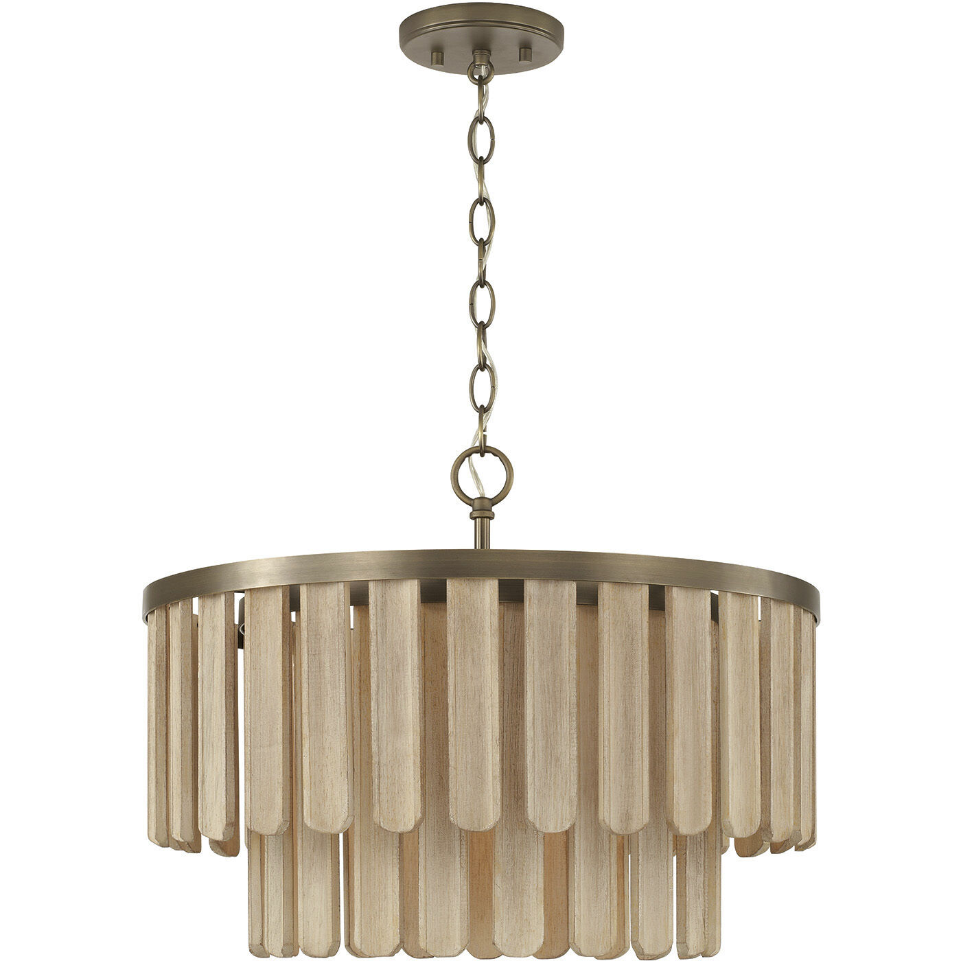 Jada 1 Light 20 inch Dark Brass Semi-Flush Mount Ceiling Light