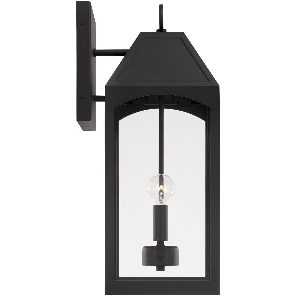 Burton 2 Light 21 inch Black Outdoor Wall Lantern
