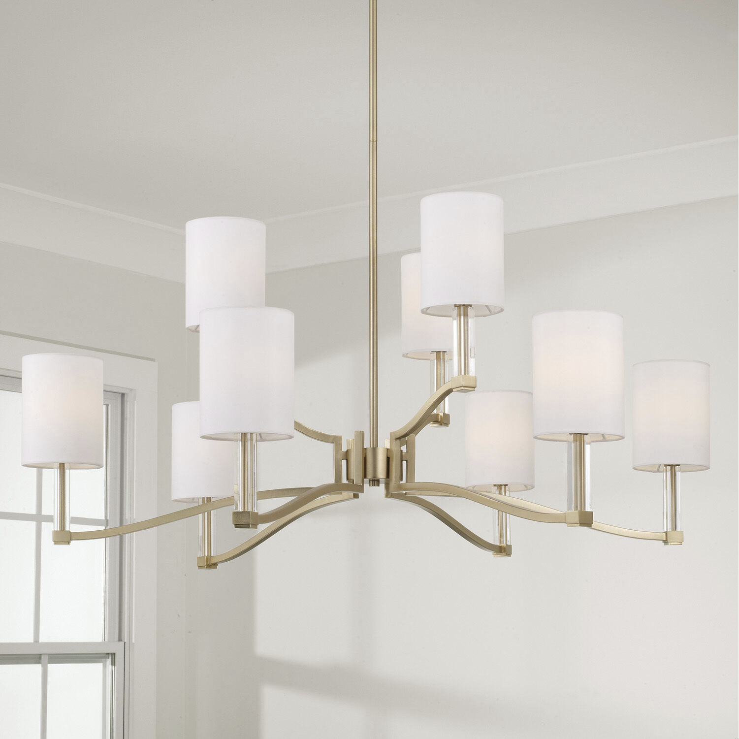 Ingrid 9 Light 40 inch Matte Brass Chandelier Ceiling Light