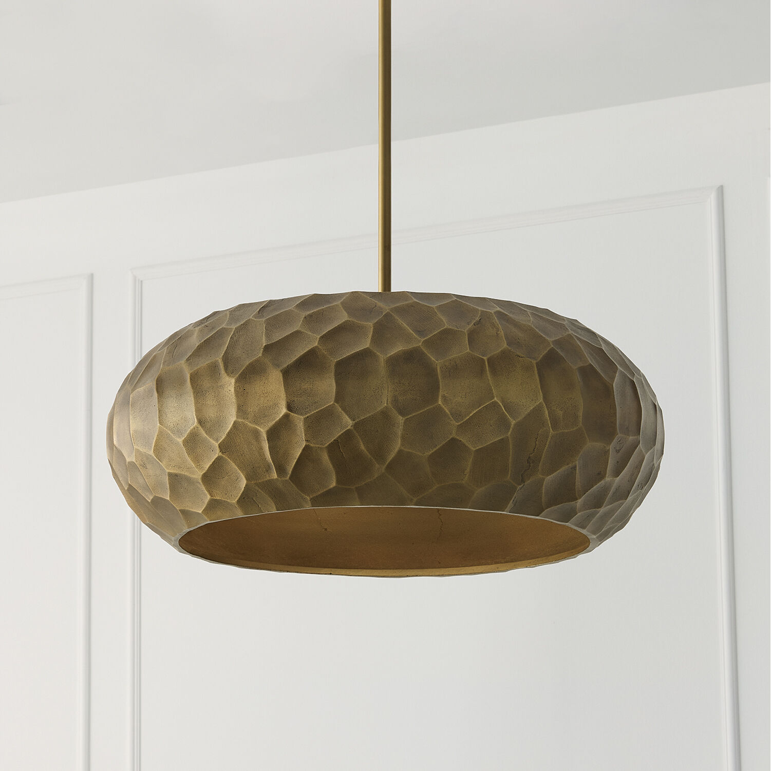 Dorian 4 Light 26 inch Burnished Patinaed Brass Pendant Ceiling Light