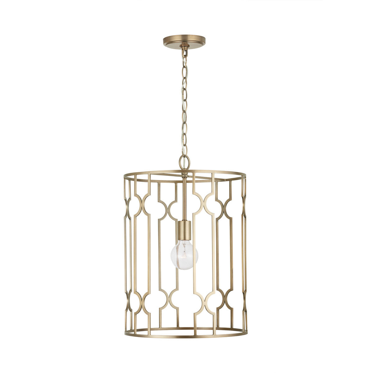 Jordyn 1 Light 14 inch Aged Brass Pendant Ceiling Light