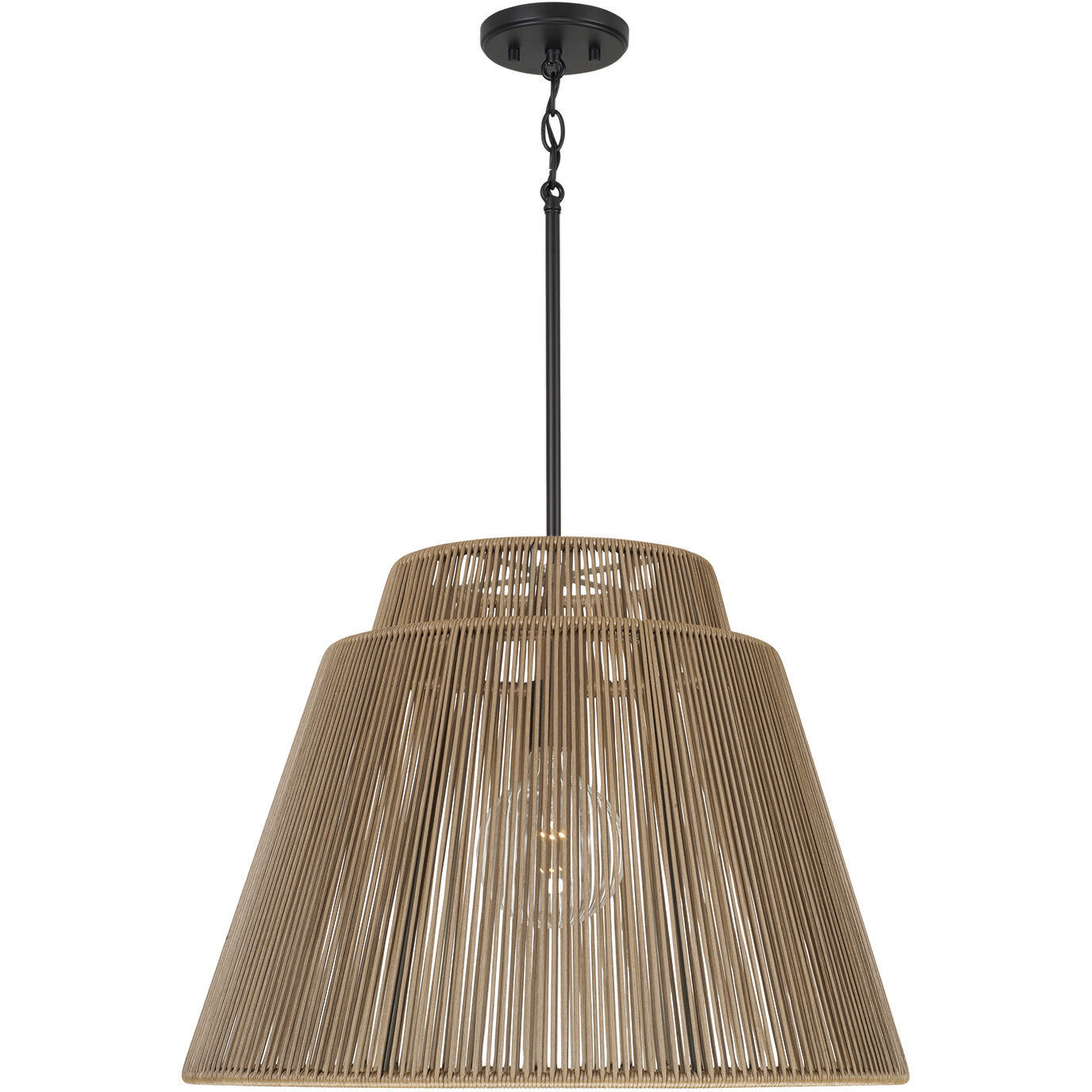 Jasper 1 Light 23 inch Sienna and Black Outdoor Hanging Lantern