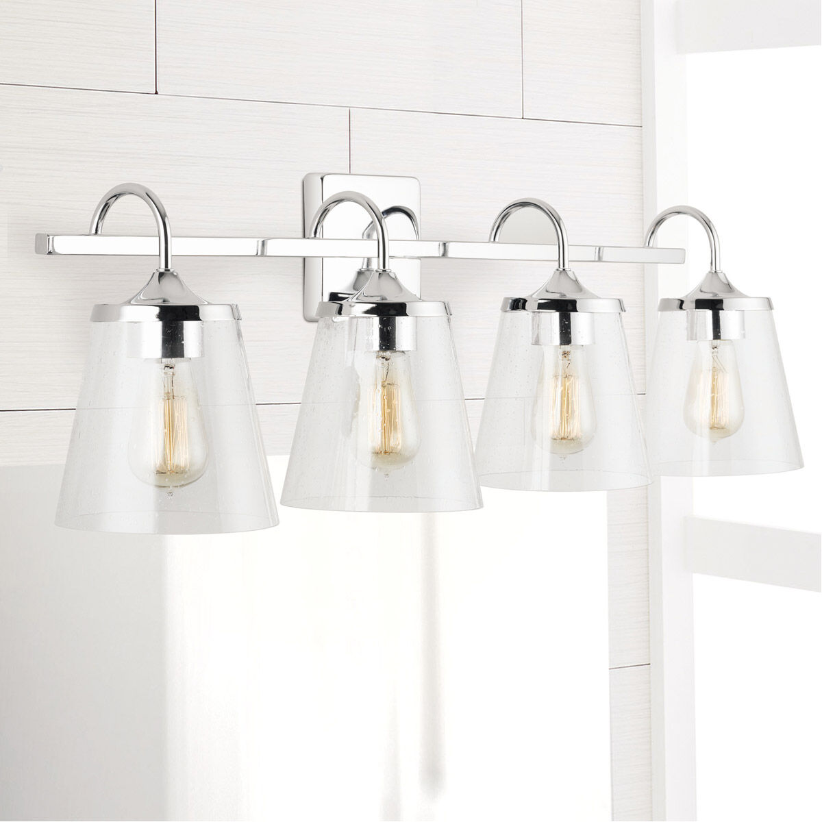 Jayne 4 Light 33.25 inch Chrome Vanity Light Wall Light