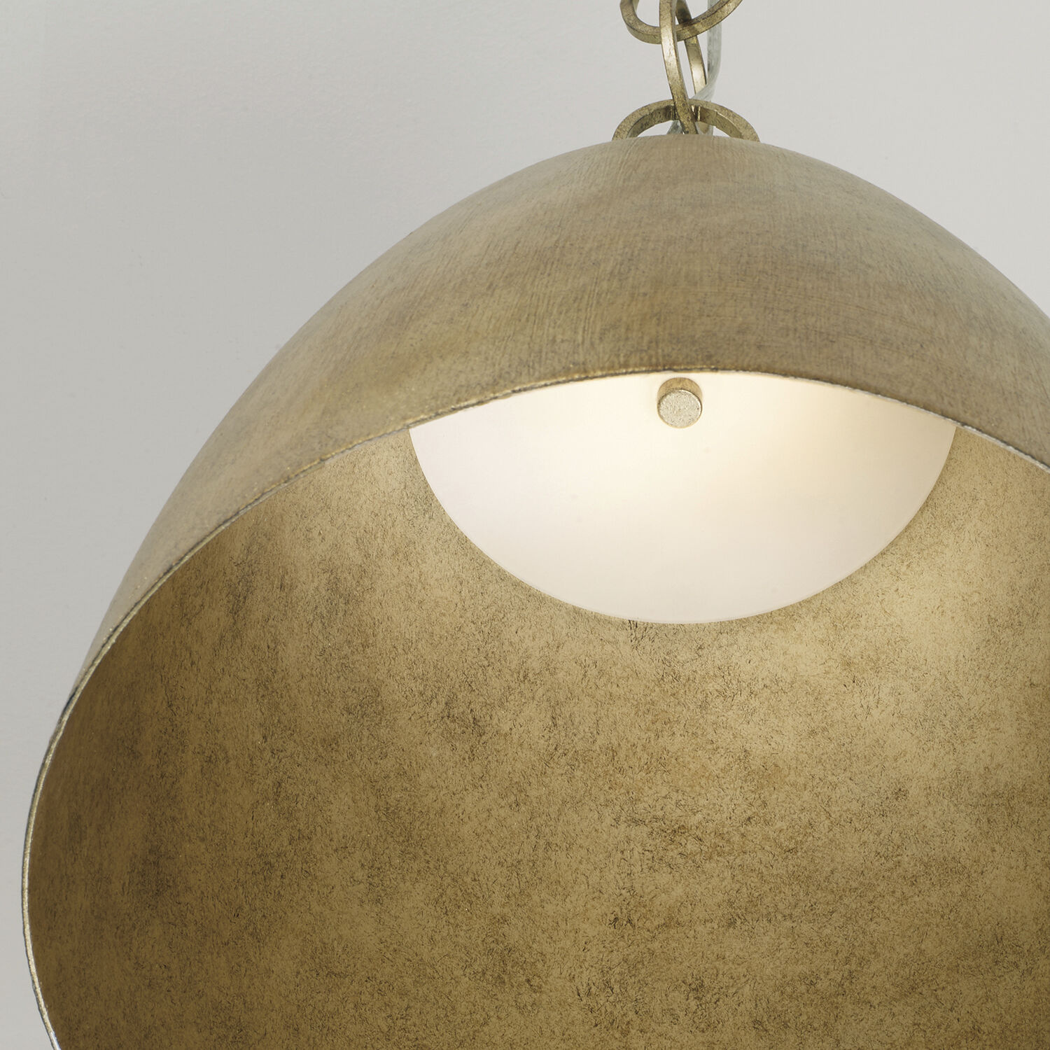 Francesca LED 13 inch Feathered Gold Pendant Ceiling Light