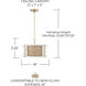 Lola 4 Light 16 inch Flat White and Matte Brass Semi-Flush Mount Ceiling Light, Convertible Dual Mount