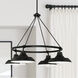 Jones 4 Light 32 inch Matte Black Chandelier Ceiling Light