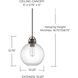 Dean 1 Light 10.25 inch Burnished Bronze Pendant Ceiling Light