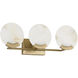 Oriya 3 Light 23.75 inch Aged Brass Vanity Light Wall Light