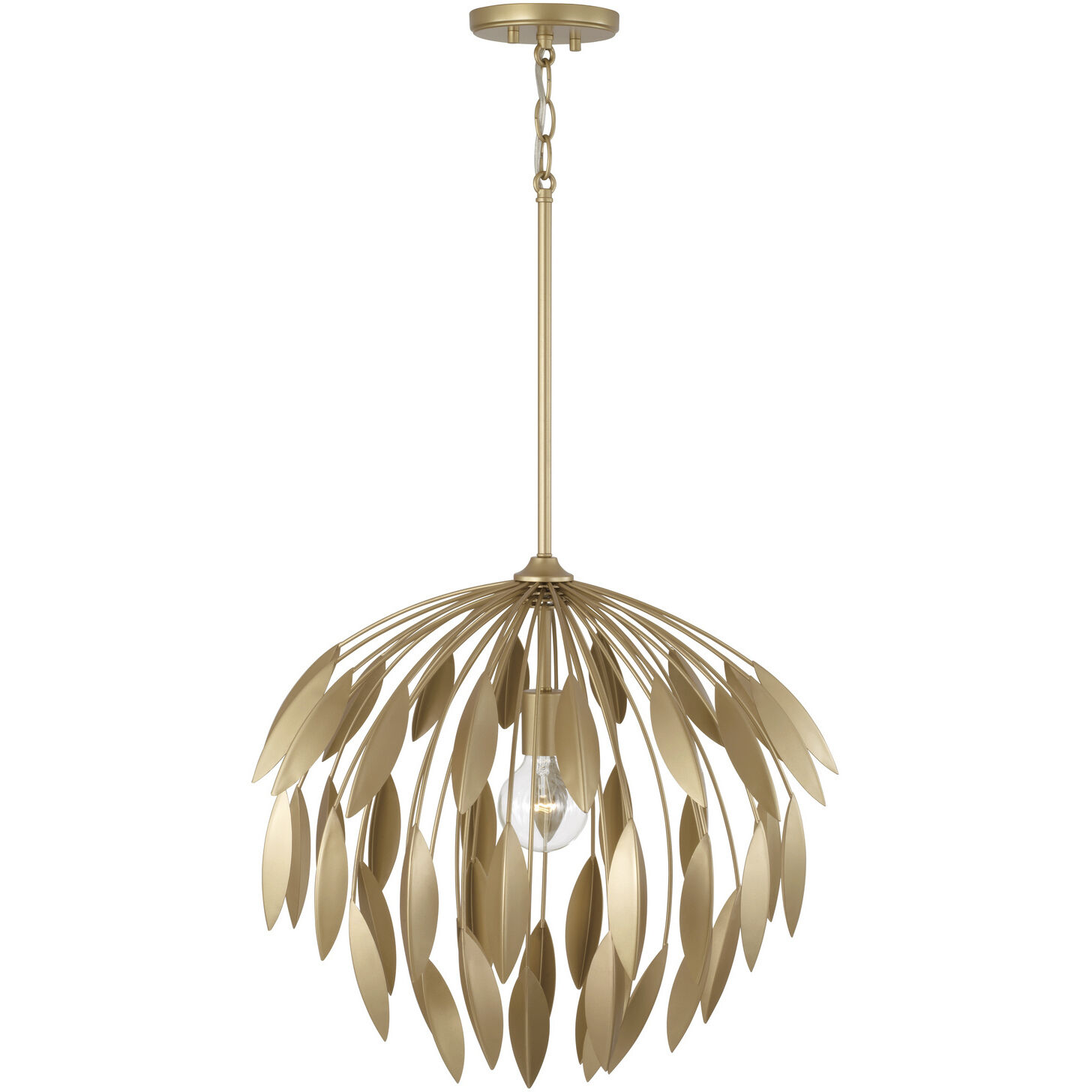 Margeaux 1 Light 20 inch Buffed Gold Pendant Ceiling Light